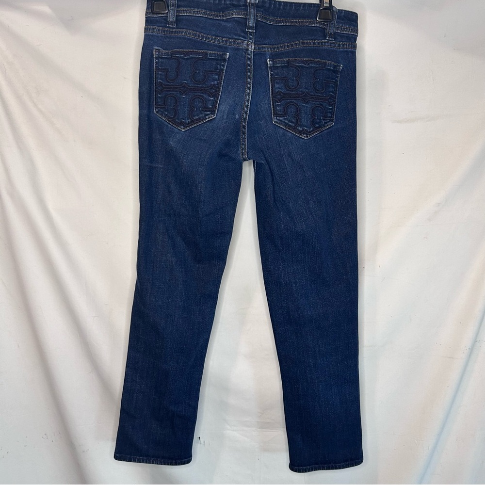 Tory Burch Dark Blue Cropped Jeans